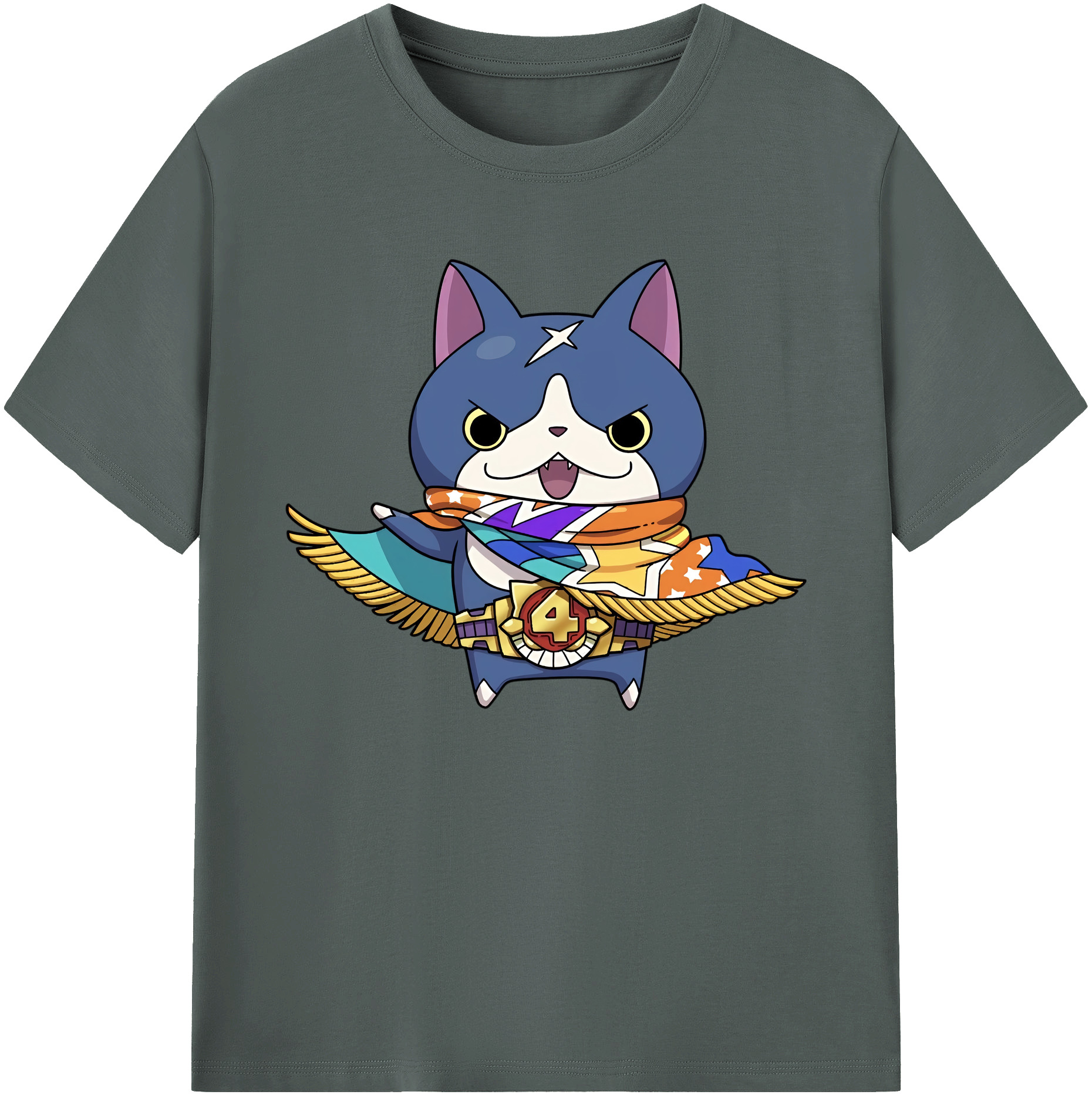 （画像用） 妖怪ウォッチ Yo-kai Watch 綿100％ メンズ半袖Tシャツ｜肌触りやわらか＆通気性